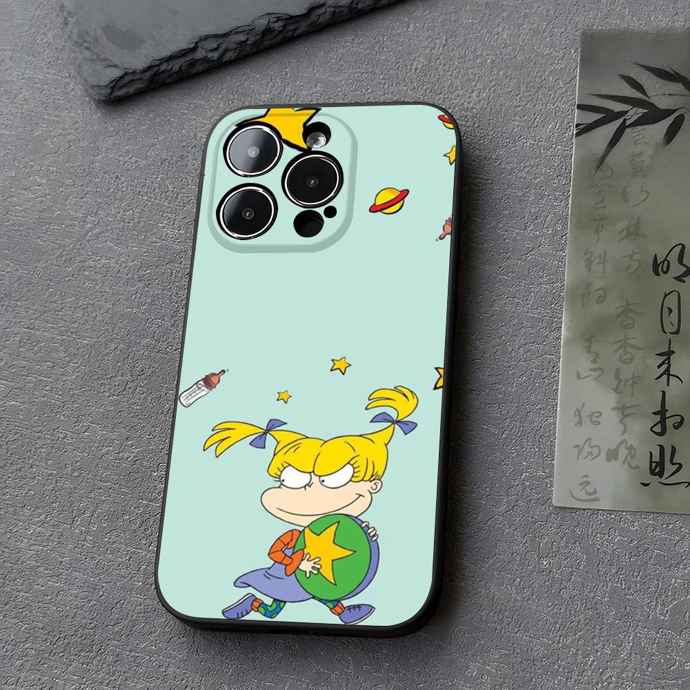R-Rugrat Chuckie A-Angelica Phone Case Funda For Iphone 13 17 16 11 15ProMax 14 12 Pro Xs Max Mini Xr X 7 8 6 6s Plus Covers