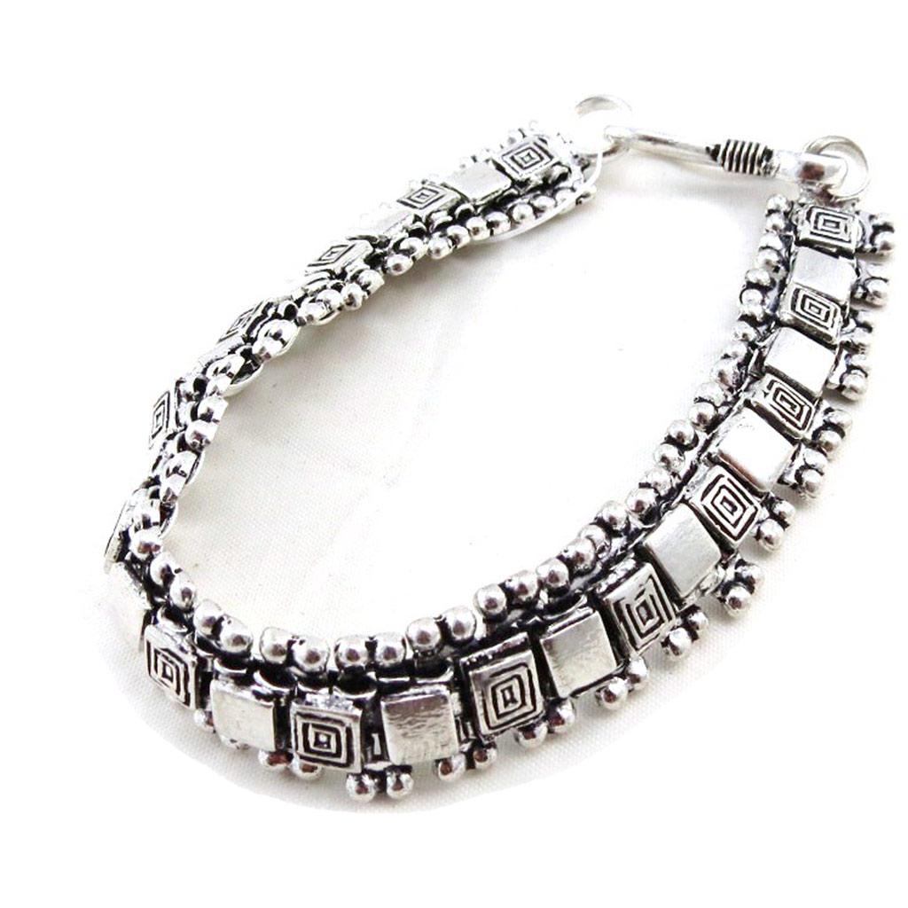 Les Trésors De Lily [H7498] - Silver 'Kilimanjaro' Designer Bracelet