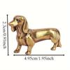 1 Piece of Small Retro Corgi Dog Sculpture, Manual Wax Loss Craft Dachshund, Desk Decoration, Pet Lovers - Classical Style Home