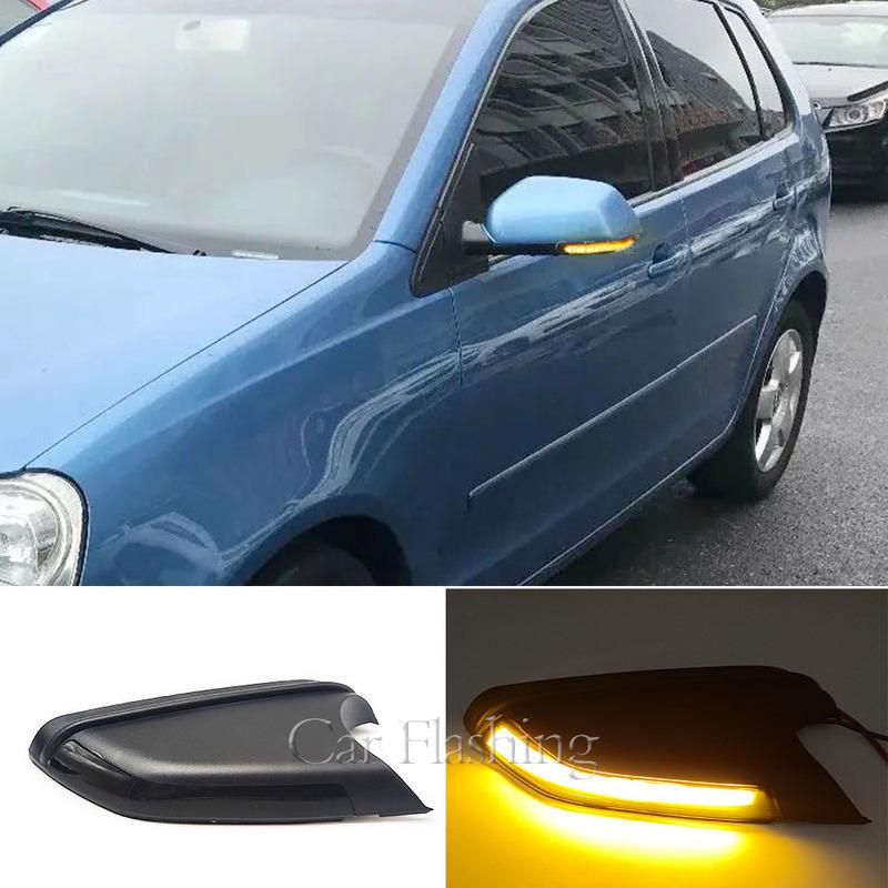 1 Set LED Rearview Mirror Indicator Blinker Light Dynamic Turn Signal For VW Polo MK4 9N 05-09 For Skoda Octavia MK2 1Z 04-10