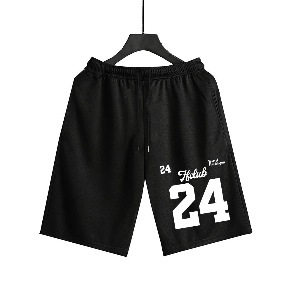 

Year Of Dragon Number 24 Print Men Shorts Elasticity Fashion Sportswear Wide Leg Comfortable Clothing Pocket Gym Pant 3XL