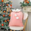 Customizable Holiday Party Favors Christmas Velvet Santa Gift Bag 19 x 26 Inch Large Drawstring Hand Painted Craft Supply Bags Claus Reusable