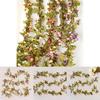 Lush 42 Flowers Artificial Silk Rose Fake Flower Garland Vine Perfect For Home Decor