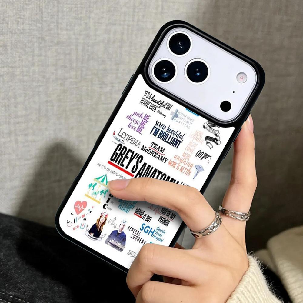 Capa Case for iPhone 17 Air 16 Pro Max 15 Plus 11 13 Mini 14 12 Back Phone Cover American TV Greys Anatomy
