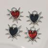 Heart Pendant for Earrings Necklace Sparkling Rhinestones Detailing Alloy Craftsmanship For Special Occasions