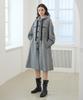 Lbyl Wool Hooded String Pocket Grey Coat