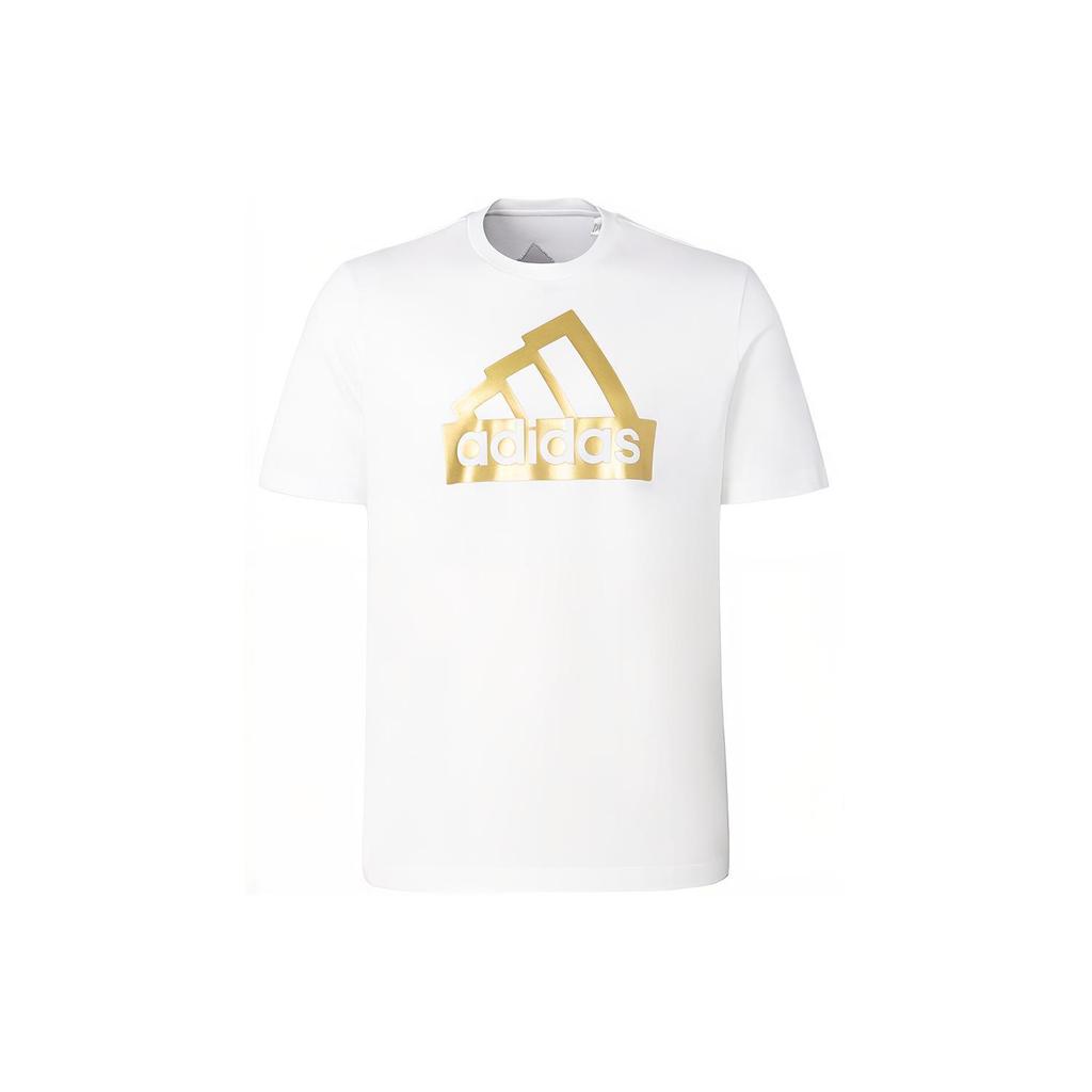 Adidas T Shirts Men's White Crew Neck Moderate Straight Fit II3466