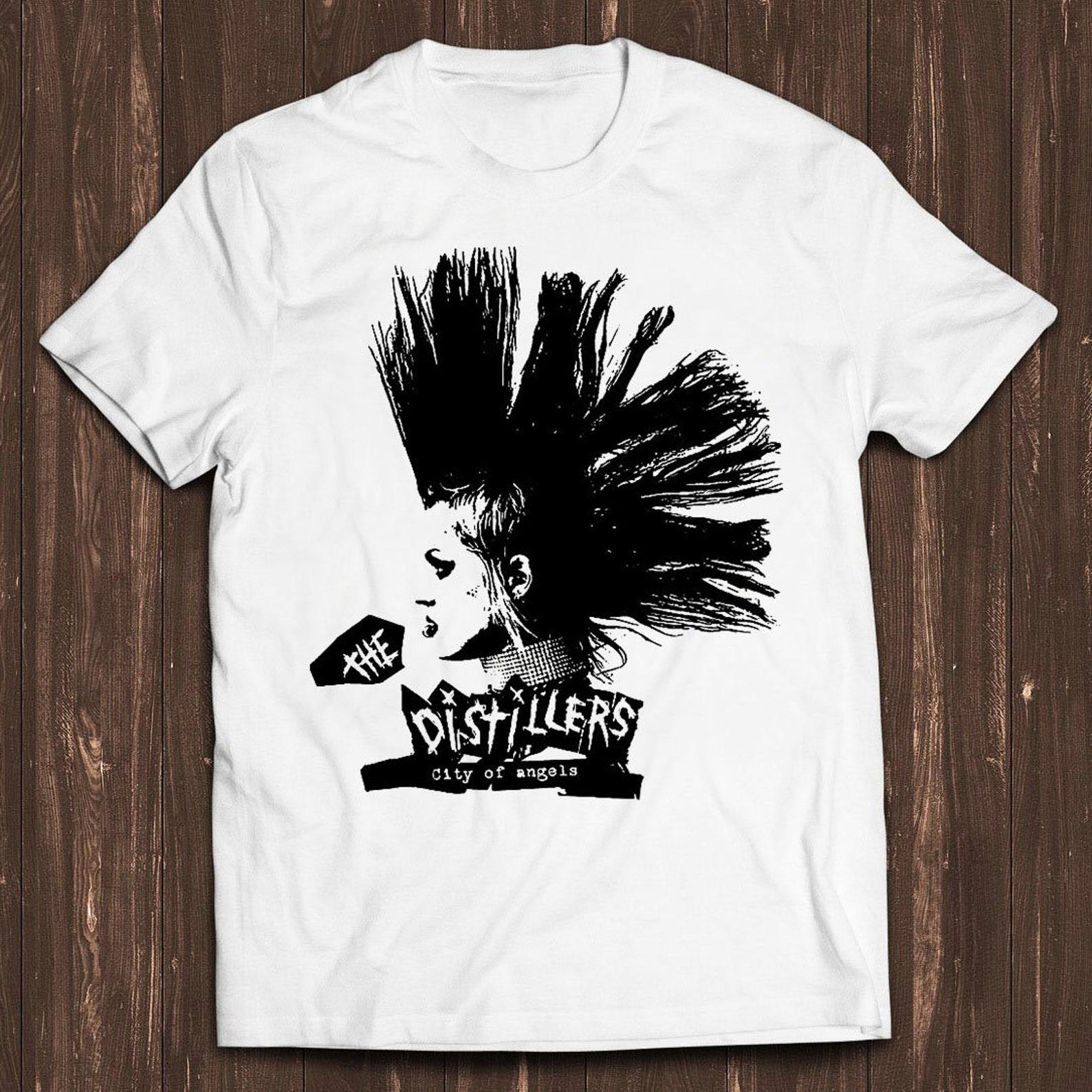 Mohawk The Distillers City Of Angels Rock Punk Classic Retro Film Gamer Meme Movie Music Cool Gift Tee T Shirt C1547 S