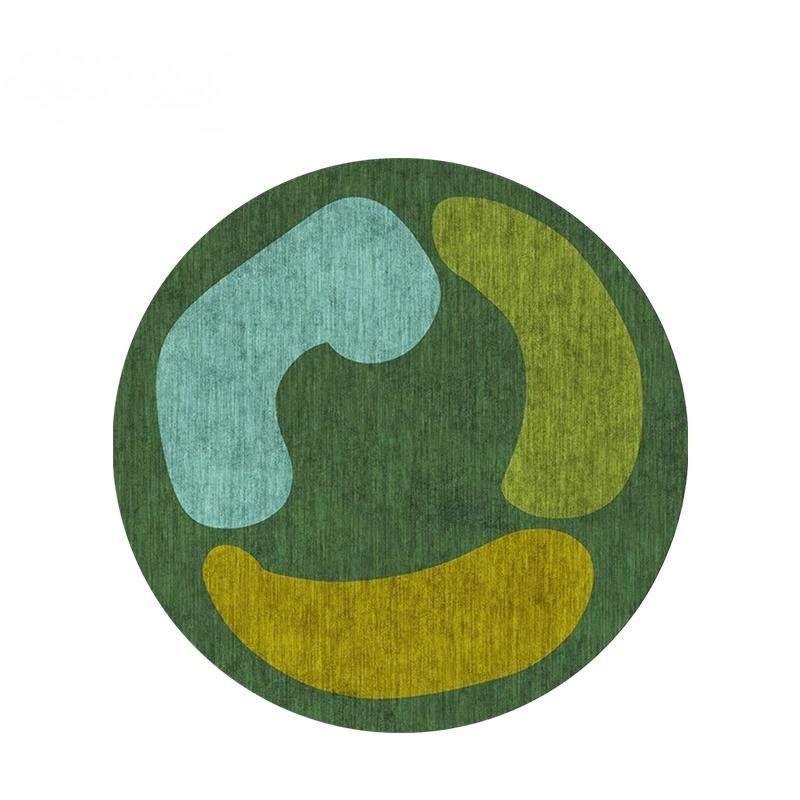 

Modern Style Living Room Decoration Round Carpet Thicken Plush Rugs for Bedroom Fluffy Soft Bedside Floor Mat Home Washable Rug 80x80CM