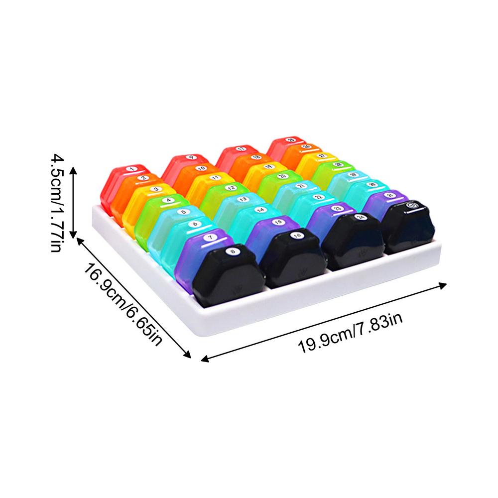 

Ежемесячный органайзер для таблеток Коробка для таблеток на один месяц 31 день Футляр для таблеток для хранения витаминов и органайзер для лекарств для путешествий