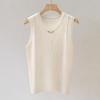 Women's Slim Fit Sleeveless Round Neck Vest Top