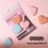 LMLTOP Mini Cushion Puff Set - 3 Water Drop and Heart Shape Blenders for Concealer and Blush (SY253)