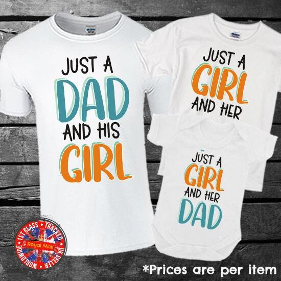 Father Daughter Matching T-shirt Set Bodysuit Gift Father s Day Dad Daddy 4XL