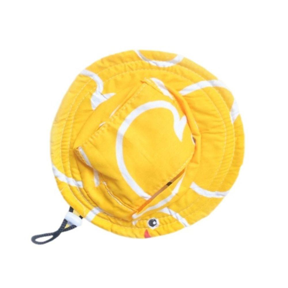 with Ear Holes Dog Sunscreen Hat Breathable Pet Visor Hat Fashion Cat Fisherman Hat  Summer Outing