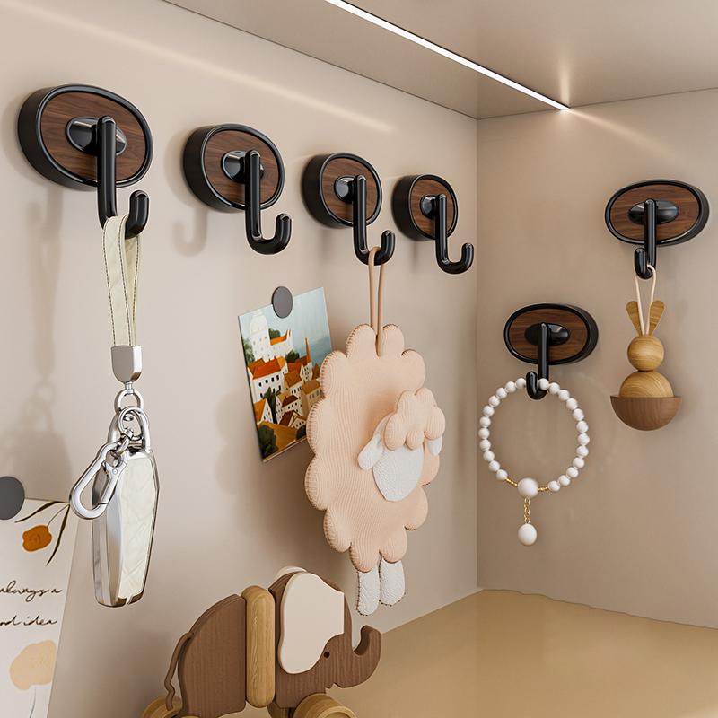 New Punch-free Oval Hook Single Hook Double Hook Triple Hook Four Hook Home Multi-function Hook Strong Hook Medieval Style