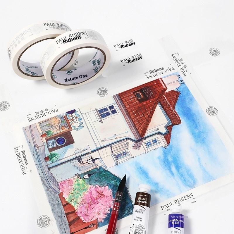 

Rubens Watercolor Masking Tape 25Mmx20M Sketch Painting Oil Painting Artist Washi Tape Sketch Fixation Sticky Traceless Tape One Size