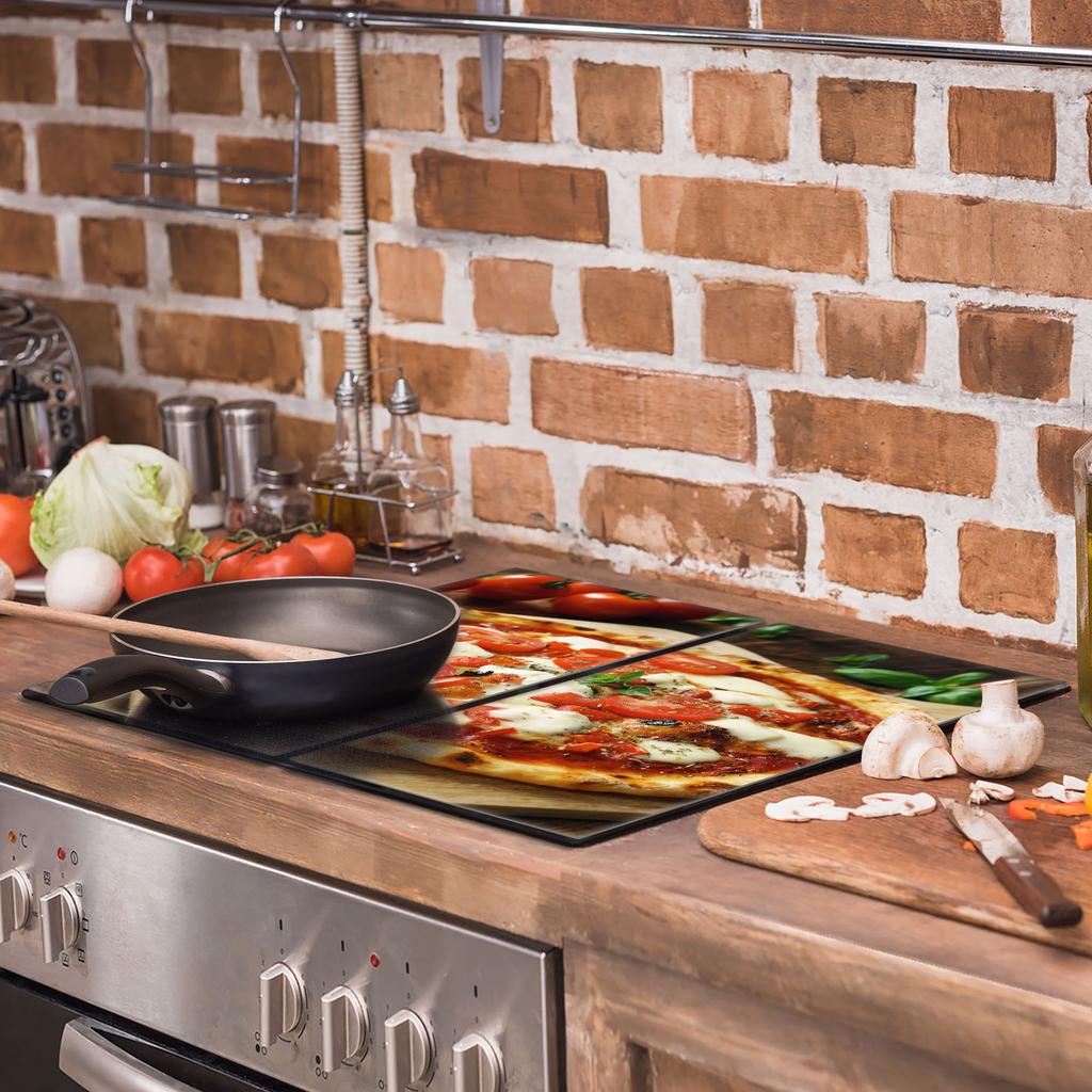 Szklana płyta ochronna na kuchenkę 2x30x52 Pizza