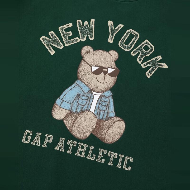Gap Unisex Bear Print Fleece Pullover Sweatshirt