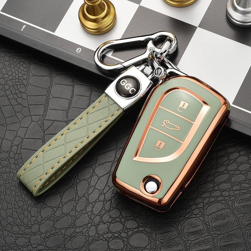 Toyota Key Case for RAV4, Camry, Levin, Corolla, Highlander, Crown - High-End Shell and Buckle