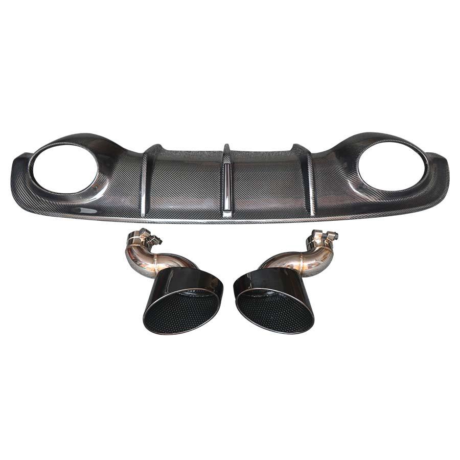 RS-Style Carbon Fiber Rear Diffuser for Jaguar XF 2016-2019