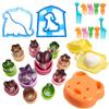 Edelstahl Kinder Sandwichschneider Set 25-teilig Mehrfarbig Snack Werkzeuge Brotform Bento Zubehör