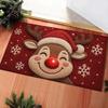 Lebkuchenmann-Muster Weihnachts-Fußmatte Wasserabsorbierend Anti-Rutsch-Pad Weihnachtszeit