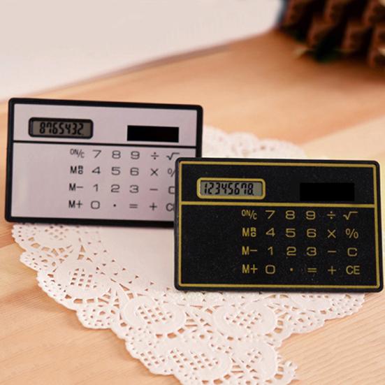 Taschenrechner Tragbar 8-stellig Langlebig Ultra-dünn Mini-Kartenrechner für Zuhause