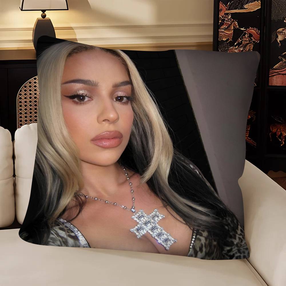 Singer BBad GGyal Pillow Case Fashion Square Pillowcase Bedroom Sofa Room Ins Decoration Leisure