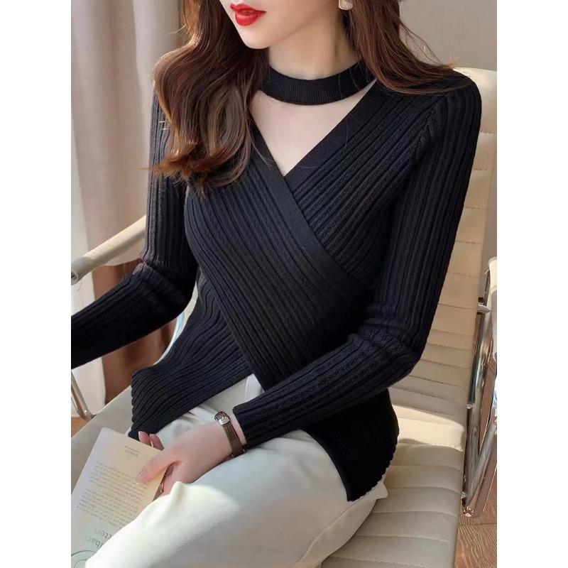 

Осень и зима новый вязаный базовый свитер с вырезом под горло женский приталенный и тонкий дизайн пуловер с модным внутренним слоем one size fits all
