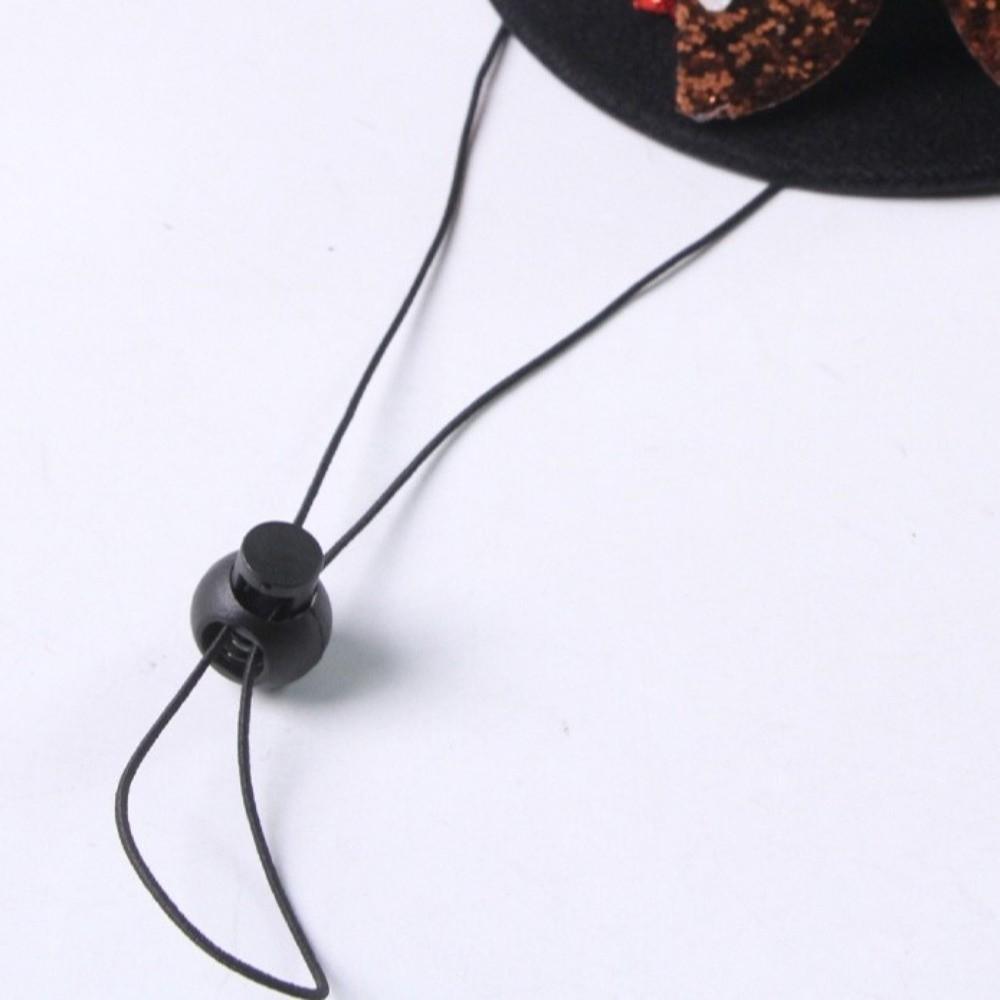 Adjustable Dog Reindeer Antler Cap Soft Plush Dog Xmas Bow Top Hat Xmas Gift