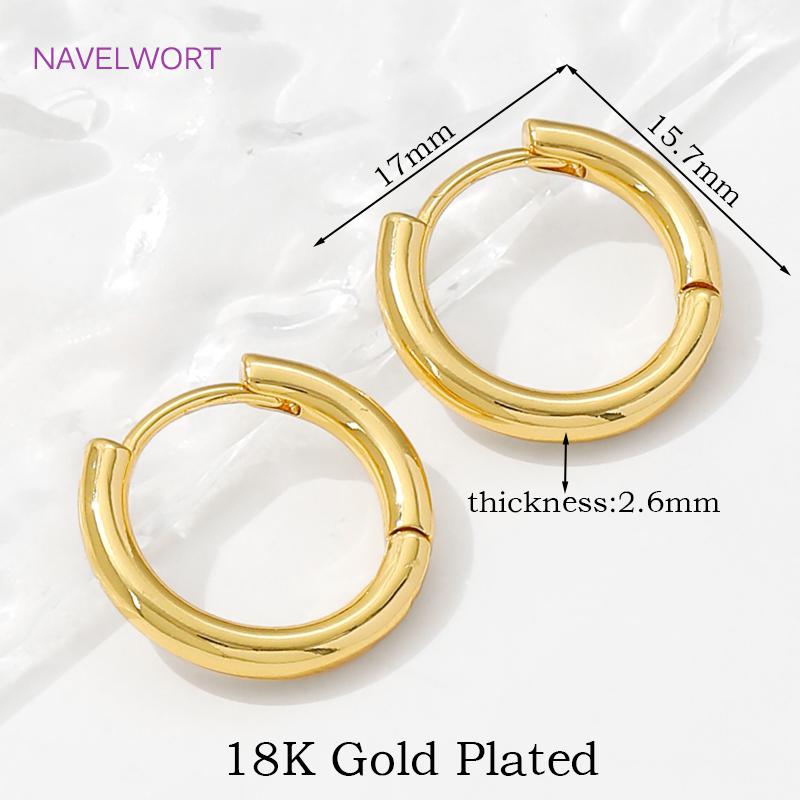 High Quality Simple Round Earrings 18K Gold Plated Brass Vintage Geometry Hoop Earring For Women Fashion Jewelry Gift 2026