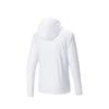 Anta Comfortable Simple Versatile Casual Hooded Zipper Solid Color Windbreaker Jacket Women Jackets Pure-White 162525607-2