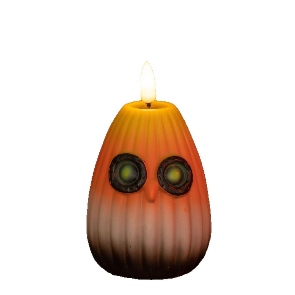 Whimsical Owl Candle Halloween Decor Glow-in-the-Dark Night Light