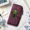 Cool Skull Print Long Wallet Portable Fashion Card Holder Durable Trendy Daily Purse