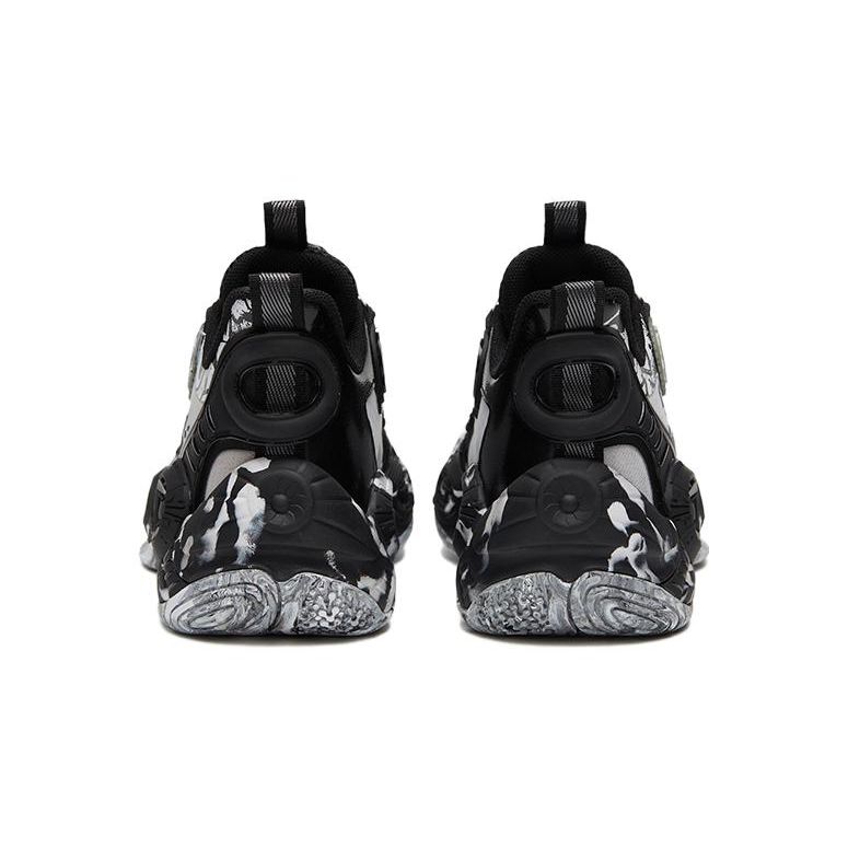 Anta Irregular 2 Comfortable Sports Non-Slip Wear-Resistant Mid-Top Kids Basketball Shoes Kids Basketball Shoes Black White 312321102H-2