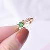 1pc Fresh Retro Synthetic Zircon Ring, Fashionable Index Knuckle Ring, Niche Design Ring