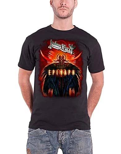 Judas Priest Men s Epitaph Jumbo Short Sleeve T-Shirt, Black, Small S