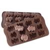 1Pcs Silicone Chocolate Mold Love Shell Star Lollipop Leaves Small Dinosaur Elliptical Robot Silicone Cake Mold Baking Equipment