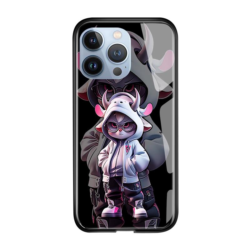 Tempered Glass Phone Case For Samsung A06 A12 A16 A22 A32 A34 A53 A56 S20FE S23 S25 iPhone 11 12 13 14 15 16 17 Soft Edge Shockproof Smooth Shell