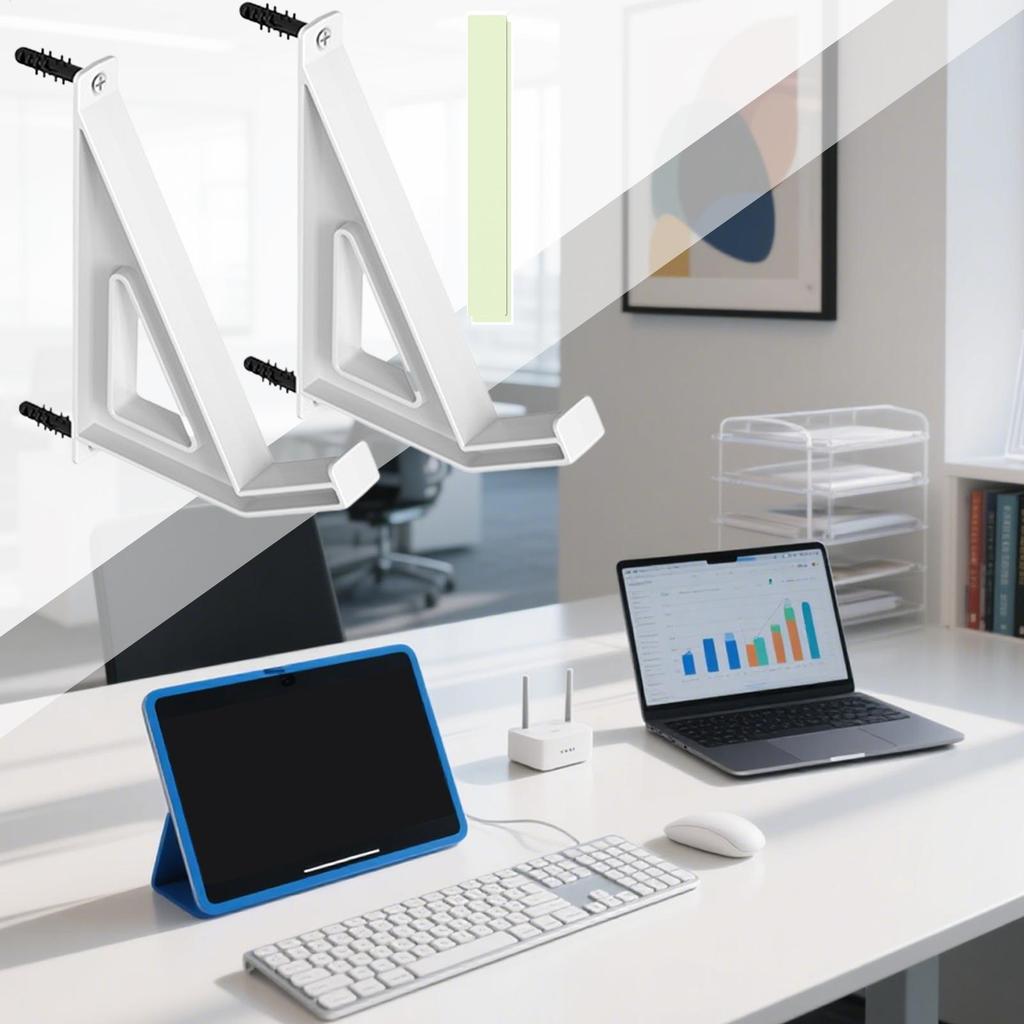 Laptop Stand Wall Mount Keyboard Hanger Display Adjustable Computer Bracket Electronics Bedside Storage for Art Books