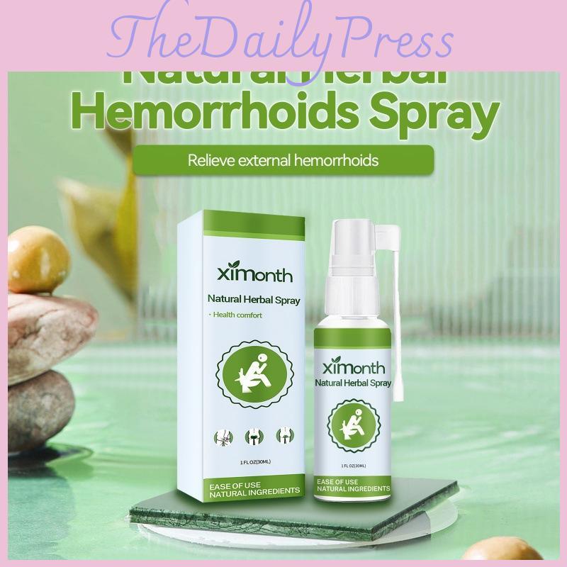 Ximonth Naturalny ziołowy spray na hemoroidy łagodzący swędzenie i dyskomfort 30 ml