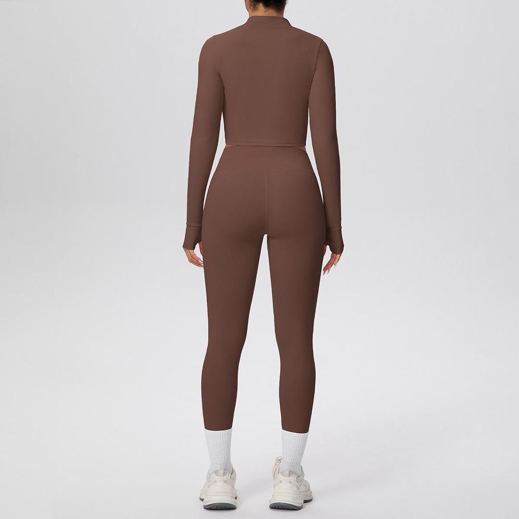 Women's Fitness Yoga Set: Shockproof Ribbed Tank, Zipper Jacket, High-Waisted Skin-Friendly Pants