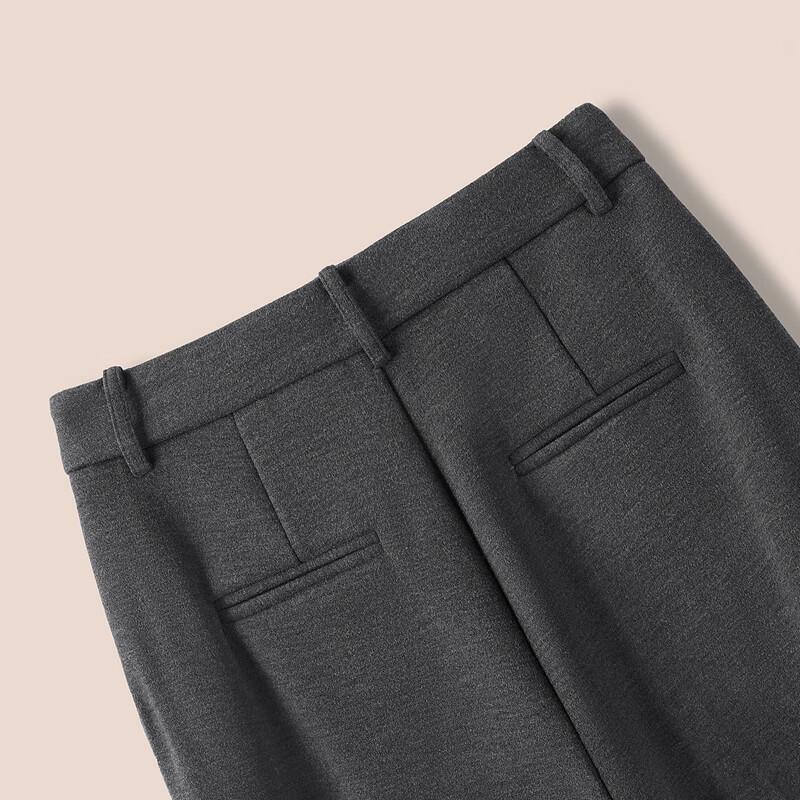 Siboer Women's Fall 2025 Wool Blend Acetate Wide-Leg Commuter Pants