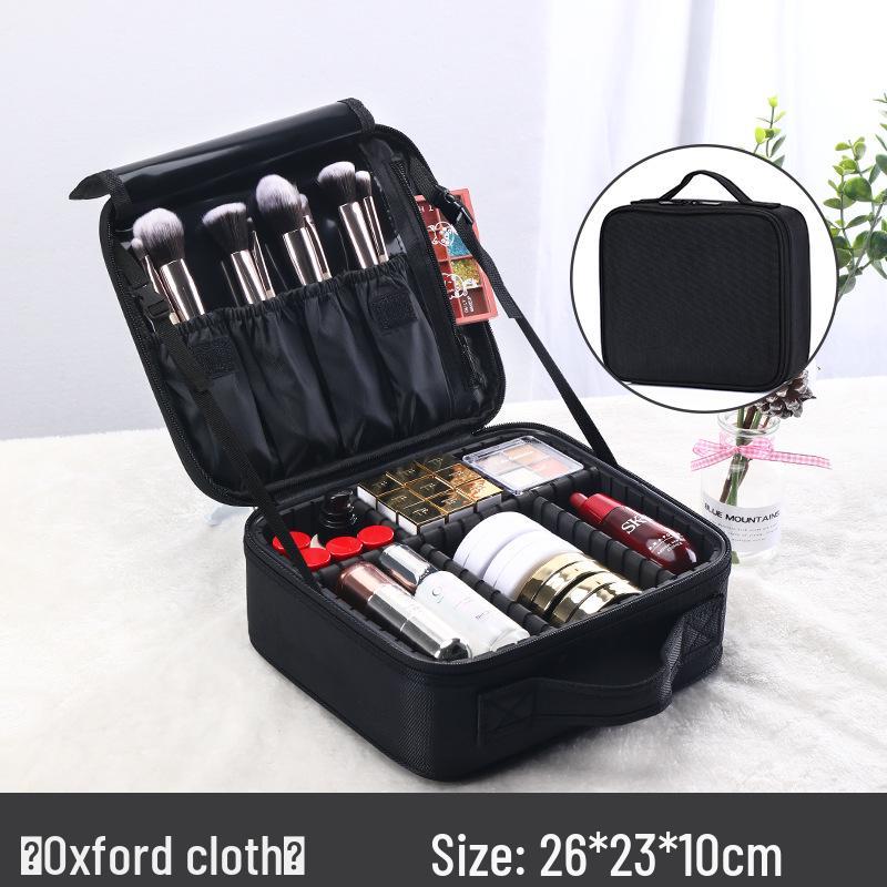 Doppellagige Make-up-Aufbewahrungstasche mit großem Fassungsvermögen