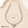 Versatile Heart Pendant Winter Necklace Female Internet Celebrity Collarbone Chain