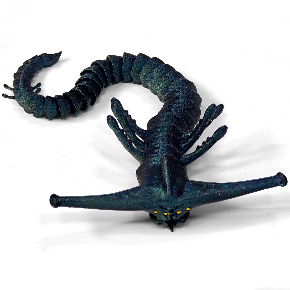 New Bloop Sea Monster 3D Printed Flexible Fidget Toy Horror Ocean Monster Collectible Model Toys for Desk Decor & Gothic Fans