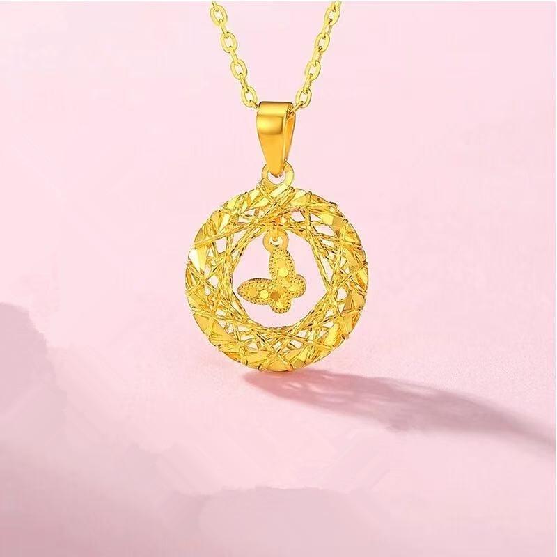 High-End Dream Weaving Butterfly Pendant Necklace - Perfect Birthday Gift for Her