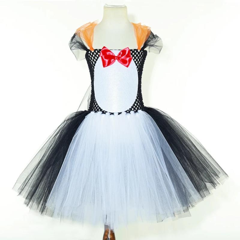Disfraz de Pingüino para Niñas Halloween Carnaval Fiesta Actuación en Escenario Vestido Tutú Atuendo Disfraz de Animal Elegante para Niñas Ropa Linda