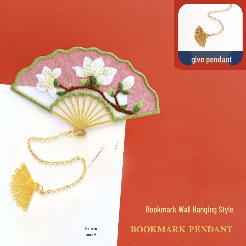 

Ancient Style DIY Embroidery Kit: Classical Chinese Metal Bookmarks for Students & Friends Without Embroidery Hoop
