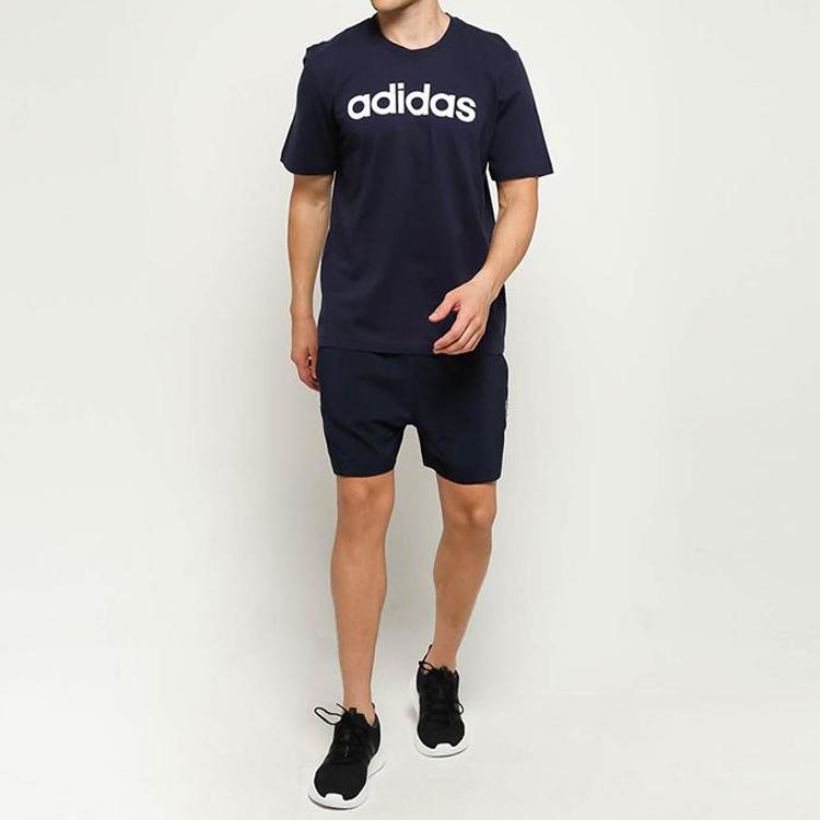 Adidas Linear Logo Short Sleeve T-Shirt Men Tops Legend-Ink DU0406